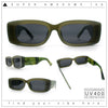Womens Beveled Rectangle Mod Thick Plastic Fashion Sunglasses