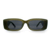 Womens Beveled Rectangle Mod Thick Plastic Fashion Sunglasses