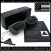 Womens Beveled Rectangle Mod Thick Plastic Fashion Sunglasses