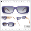 Womens Beveled Rectangle Mod Thick Plastic Fashion Sunglasses