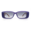Womens Beveled Rectangle Mod Thick Plastic Fashion Sunglasses
