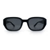 Womens Beveled Rectangle Mod Hipster Plastic Fashion Sunglasses