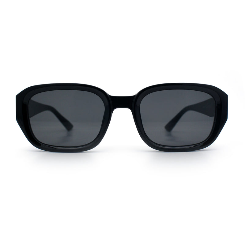 Womens Beveled Rectangle Mod Hipster Plastic Fashion Sunglasses
