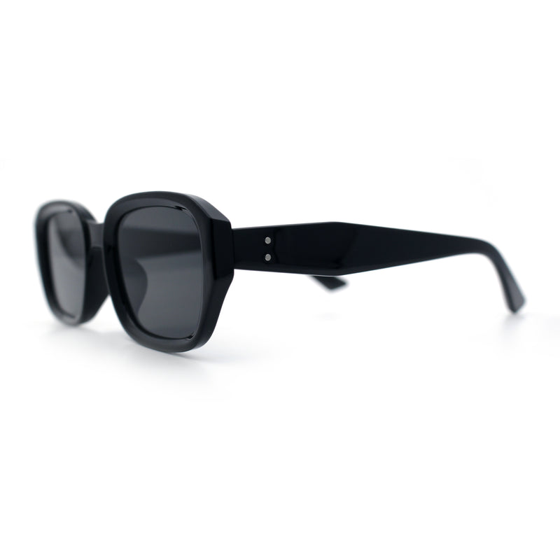 Womens Beveled Rectangle Mod Hipster Plastic Fashion Sunglasses