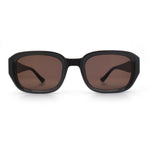 Womens Beveled Rectangle Mod Hipster Plastic Fashion Sunglasses