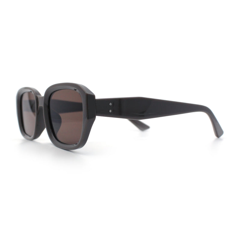 Womens Beveled Rectangle Mod Hipster Plastic Fashion Sunglasses