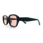 Womens Beveled Rectangle Mod Hipster Plastic Fashion Sunglasses
