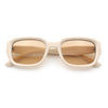 Womens Beveled Rectangle Mod Hipster Plastic Fashion Sunglasses