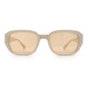 Womens Beveled Rectangle Mod Hipster Plastic Fashion Sunglasses