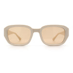 Womens Beveled Rectangle Mod Hipster Plastic Fashion Sunglasses