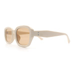 Womens Beveled Rectangle Mod Hipster Plastic Fashion Sunglasses