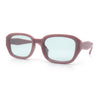 Womens Beveled Rectangle Mod Hipster Plastic Fashion Sunglasses