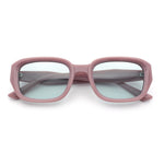 Womens Beveled Rectangle Mod Hipster Plastic Fashion Sunglasses