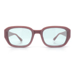 Womens Beveled Rectangle Mod Hipster Plastic Fashion Sunglasses