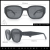 Womens Beveled Rectangle Mod Hipster Plastic Fashion Sunglasses