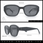 Womens Beveled Rectangle Mod Hipster Plastic Fashion Sunglasses