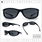 Urban Y2K Wrap Around Sport Plastic Windbreak Oval Sunglasses