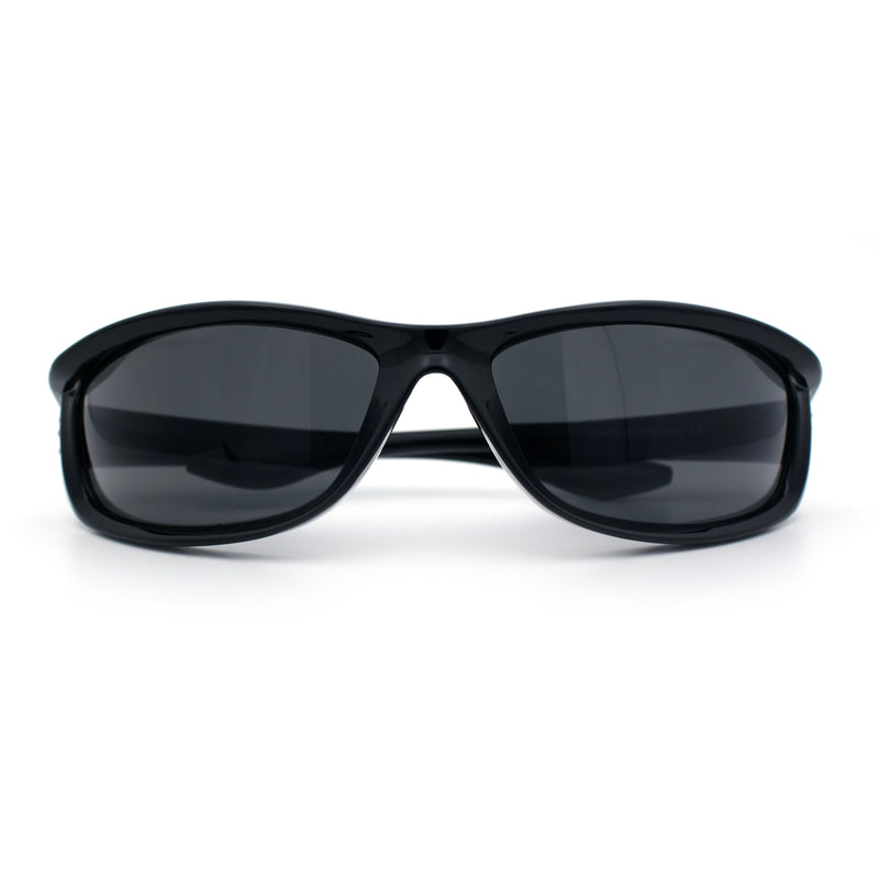 Urban Y2K Wrap Around Sport Plastic Windbreak Oval Sunglasses