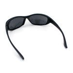 Urban Y2K Wrap Around Sport Plastic Windbreak Oval Sunglasses