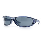 Urban Y2K Wrap Around Sport Plastic Windbreak Oval Sunglasses