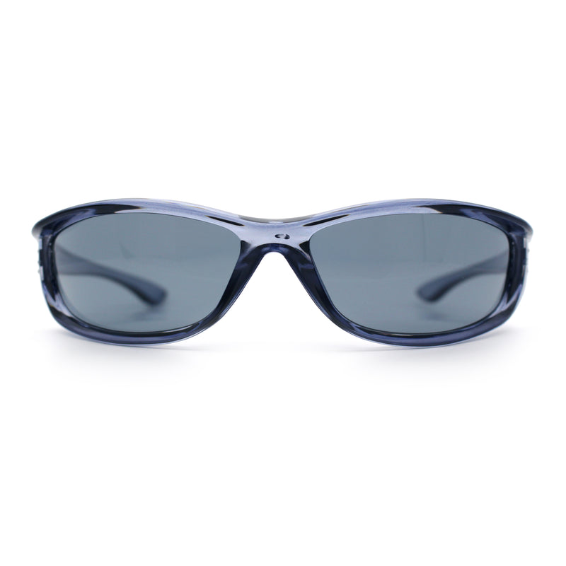 Urban Y2K Wrap Around Sport Plastic Windbreak Oval Sunglasses