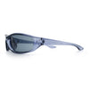 Urban Y2K Wrap Around Sport Plastic Windbreak Oval Sunglasses