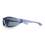 Urban Y2K Wrap Around Sport Plastic Windbreak Oval Sunglasses