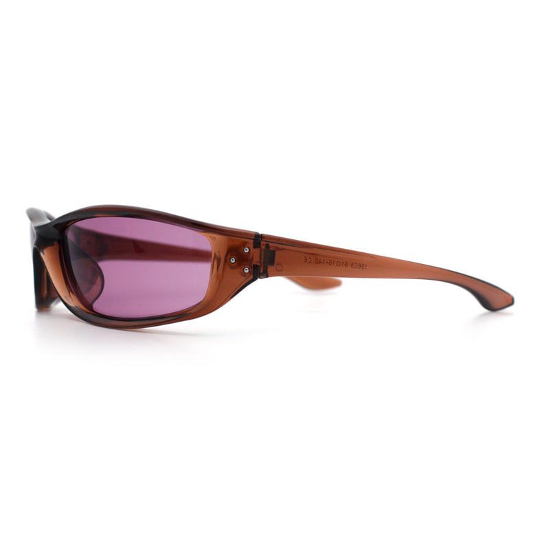 Urban Y2K Wrap Around Sport Plastic Windbreak Oval Sunglasses