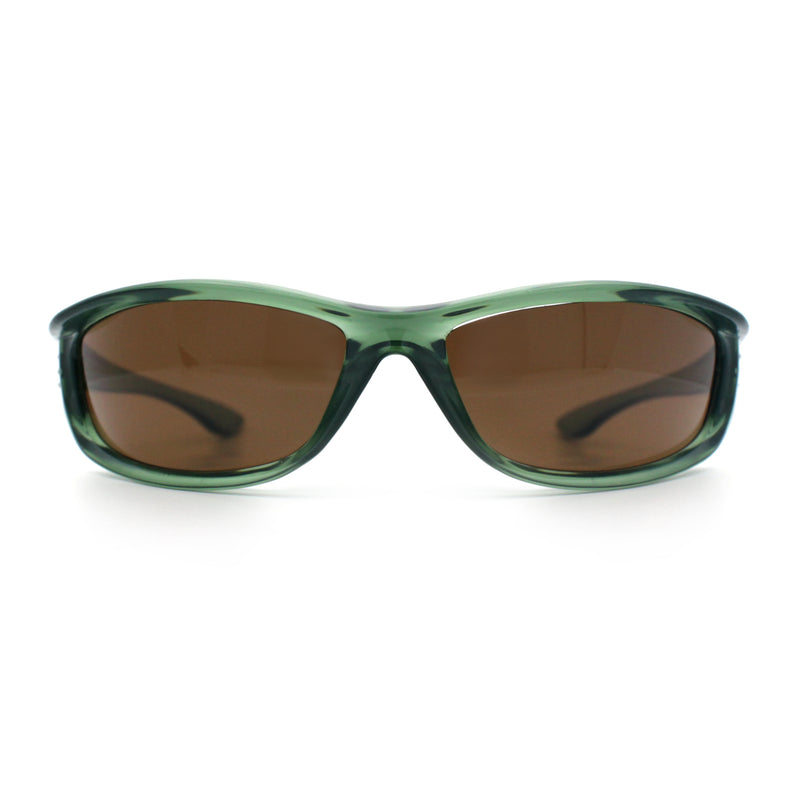 Urban Y2K Wrap Around Sport Plastic Windbreak Oval Sunglasses