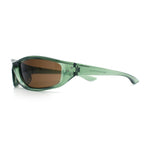 Urban Y2K Wrap Around Sport Plastic Windbreak Oval Sunglasses