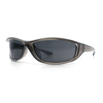 Urban Y2K Wrap Around Sport Plastic Windbreak Oval Sunglasses