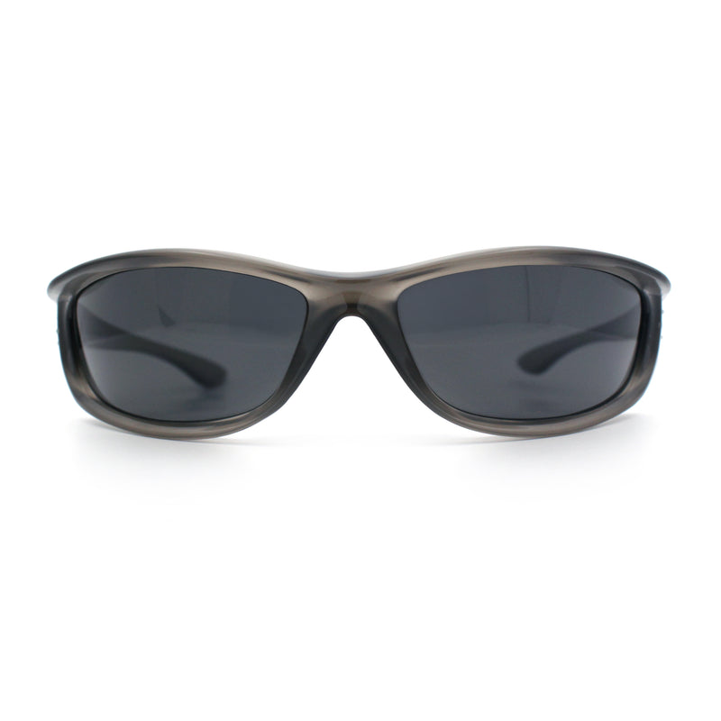 Urban Y2K Wrap Around Sport Plastic Windbreak Oval Sunglasses