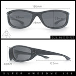 Urban Y2K Wrap Around Sport Plastic Windbreak Oval Sunglasses