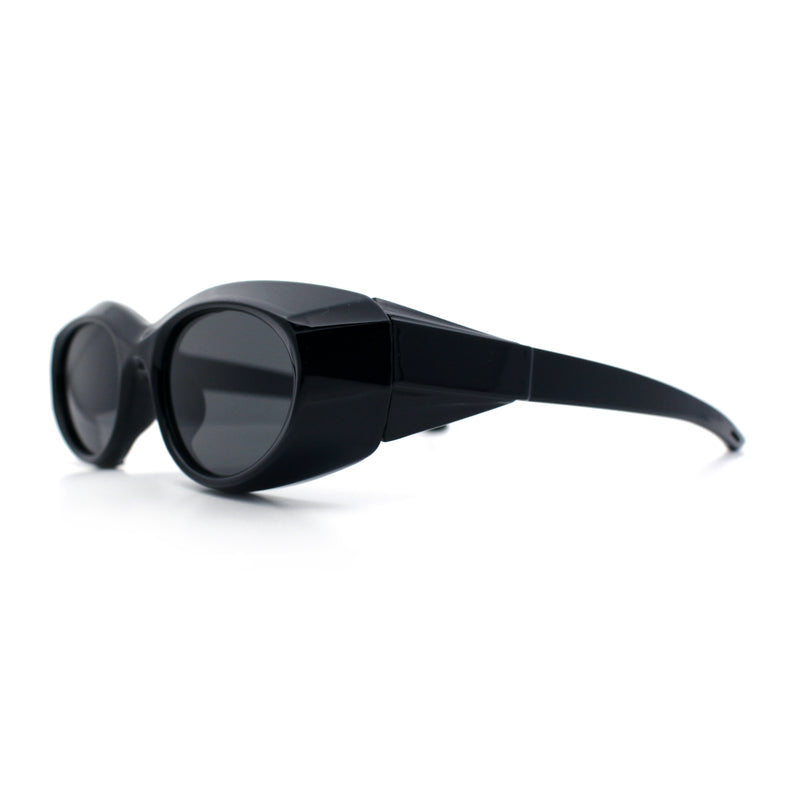 Oval Geometric Dimensional Diamond Cut Bevel Plastic Sport Sunglasses