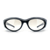 Oval Geometric Dimensional Diamond Cut Bevel Plastic Sport Sunglasses