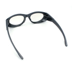 Oval Geometric Dimensional Diamond Cut Bevel Plastic Sport Sunglasses