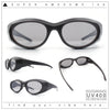 Oval Geometric Dimensional Diamond Cut Bevel Plastic Sport Sunglasses