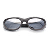 Oval Geometric Dimensional Diamond Cut Bevel Plastic Sport Sunglasses