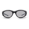 Oval Geometric Dimensional Diamond Cut Bevel Plastic Sport Sunglasses