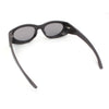 Oval Geometric Dimensional Diamond Cut Bevel Plastic Sport Sunglasses