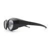 Oval Geometric Dimensional Diamond Cut Bevel Plastic Sport Sunglasses