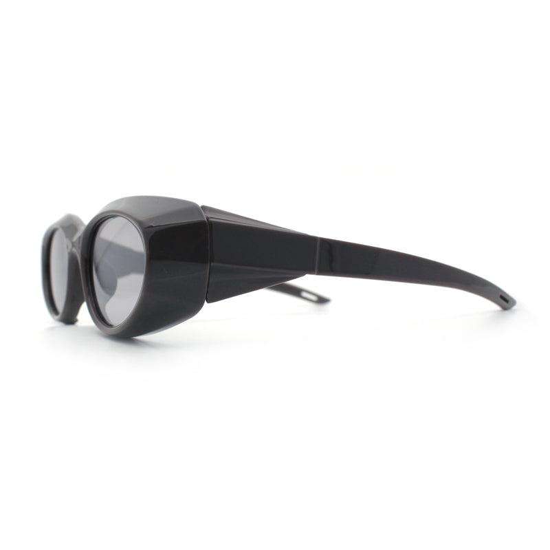 Oval Geometric Dimensional Diamond Cut Bevel Plastic Sport Sunglasses