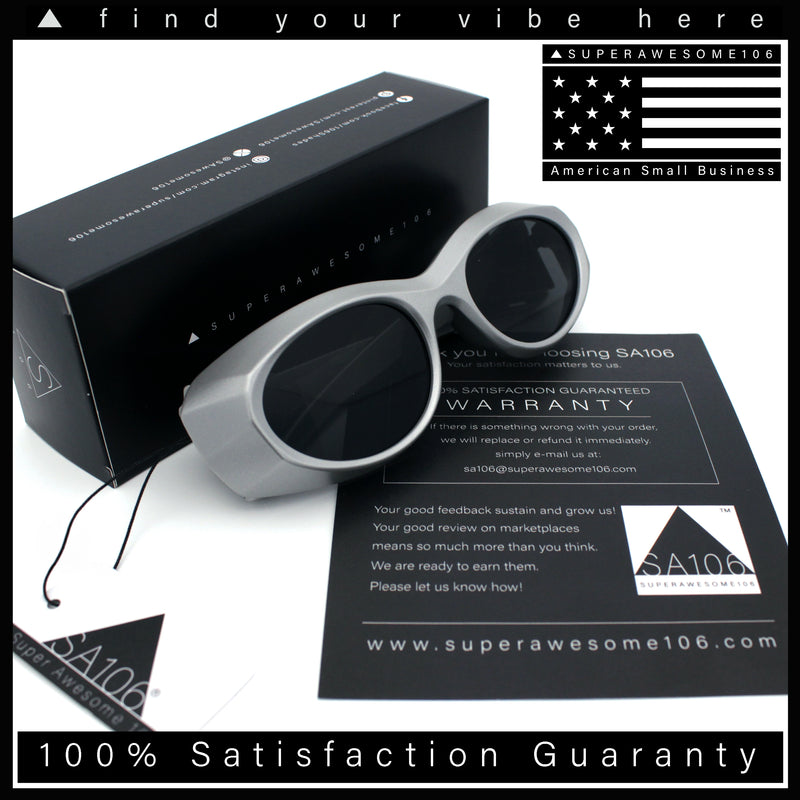 Oval Geometric Dimensional Diamond Cut Bevel Plastic Sport Sunglasses