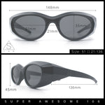 Oval Geometric Dimensional Diamond Cut Bevel Plastic Sport Sunglasses