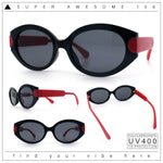 Womens Mod Oval Thick Plastic Fancy Chic Fashion Sunglasses