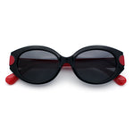 Womens Mod Oval Thick Plastic Fancy Chic Fashion Sunglasses