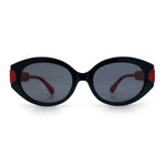 Womens Mod Oval Thick Plastic Fancy Chic Fashion Sunglasses