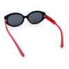 Womens Mod Oval Thick Plastic Fancy Chic Fashion Sunglasses