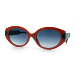 Womens Mod Oval Thick Plastic Fancy Chic Fashion Sunglasses