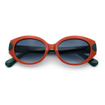Womens Mod Oval Thick Plastic Fancy Chic Fashion Sunglasses
